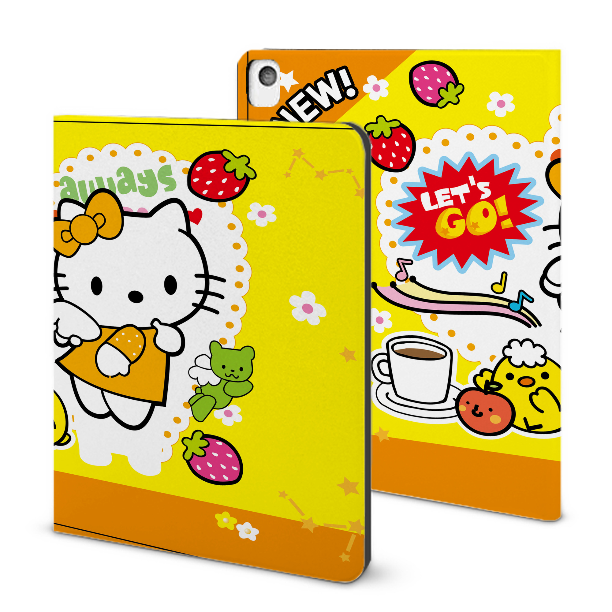 （画像用） Hello Kitty ハローキティ IPadケース ペンホルダー付き ブックスタイルデザイン